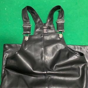 Forever21 Girls Faux Leather Overall Skirt